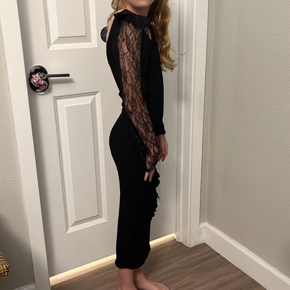 VINTAGE MADONNA LACE BLACK 👗 DRESS - Picture 6 of 17